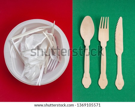 The use of plastic utensils is unecological