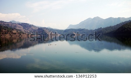 pokhara area beautiful begnas tal lake