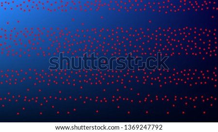 USA Independence Day. Colours of American Flag. . Abstract Background with Many Random Falling Stars Confetti on Blue Background. 