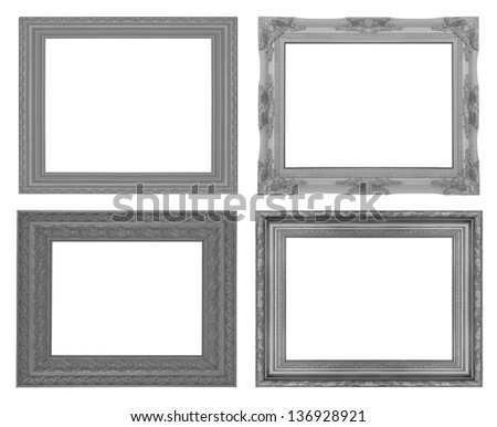 picture frame set isolated on the white background