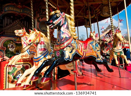 Carousel Horse Royalty-Free Stock Photo #136934741