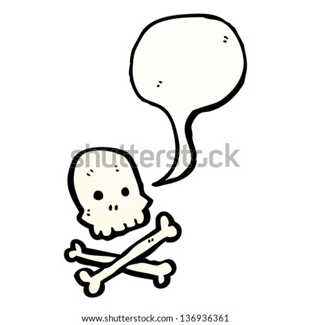 skull and crossbones with speech bubble