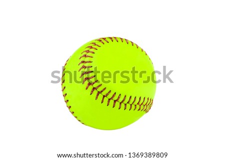 new baseball on white background