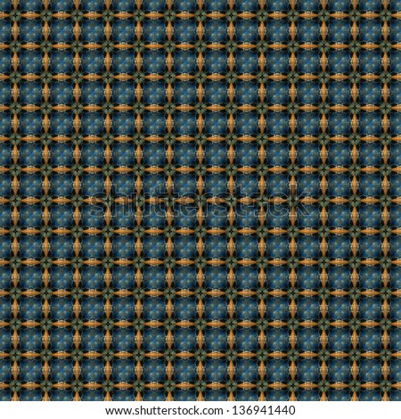 Seamless texture in blue and golden tones