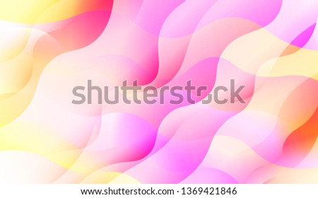 Geometric Pattern With Lines, Wave. Blur Sweet Dreamy Gradient Color Background. For Your Graphic Invitation Card, Poster, Brochure. Vector Illustration