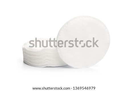 Cotton swabs isolated on a white background. Cotton disks