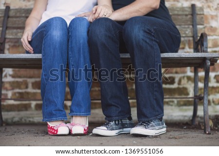 Love Shared Bench Royalty-Free Stock Photo #1369551056