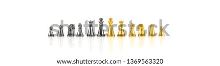 Set of chess figures isolated on the white background