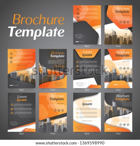 Set of Business Brochure Flyer Design Layout Template - Vector Eps10.	
