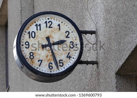 vintage outdoor wall clocks with corrosion