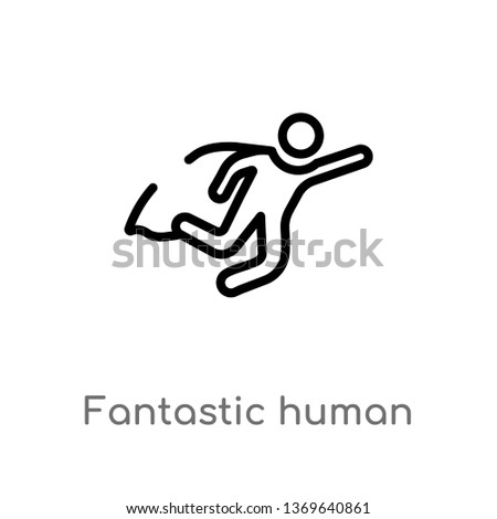 fantastic human vector line icon. Simple element illustration. fantastic human outline icon from feelings concept. Can be used for web and mobile