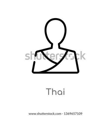 thai vector line icon. Simple element illustration. thai outline icon from user concept. Can be used for web and mobile