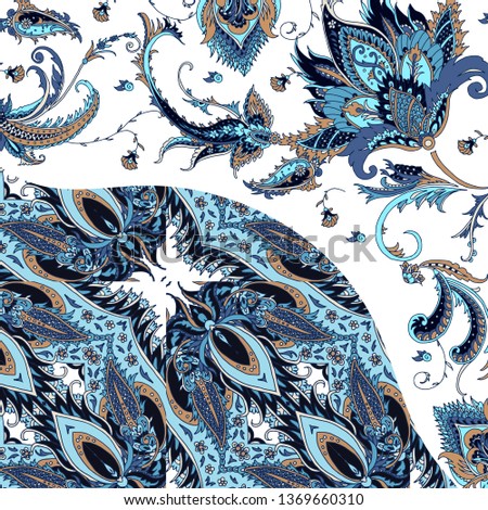 Silk scarf with paisley desgn