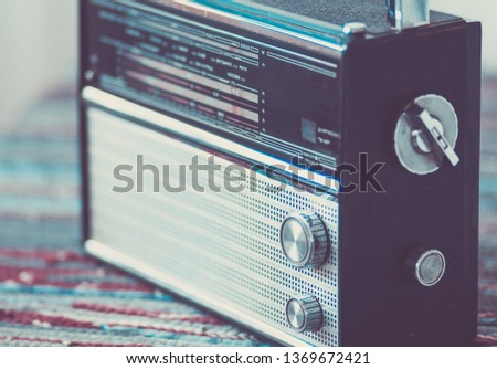 Old retro radio receiver.