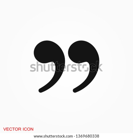 Quote icon vector sign symbol for design