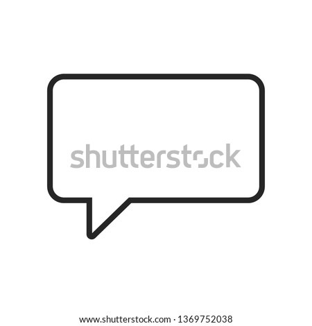 Speech bubbles icon flat icon. Single high quality outline symbol of info for web design or mobile app. Thin line signs of chat for design logo, visit card, etc. Outline logo of message.