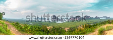 Panorama landscape of Andaman sea at Phangnga of Thailand