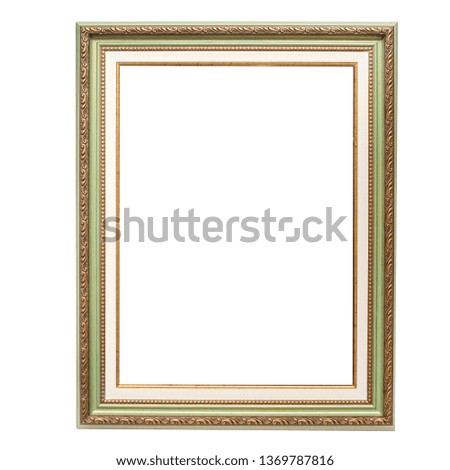 Antique frame with ornaments, isolated on white