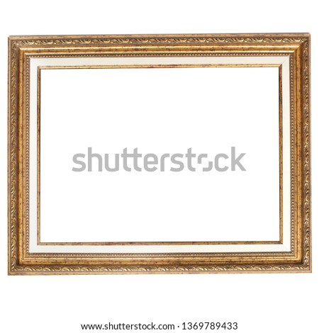 Antique frame with ornaments, isolated on white