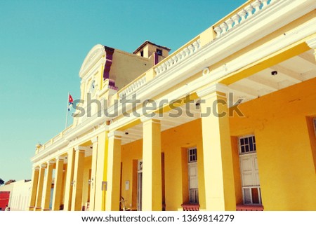 Trinidad, Cuba - the town hall. UNESCO World Heritage Site.