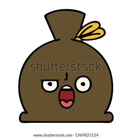 cute cartoon of a sack