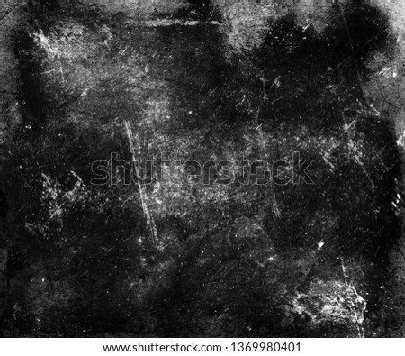 Grunge black scratched texture, metal distressed scary background