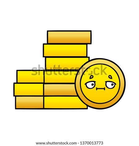 gradient shaded cartoon of a coins