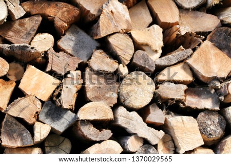 Cut firewood texture background