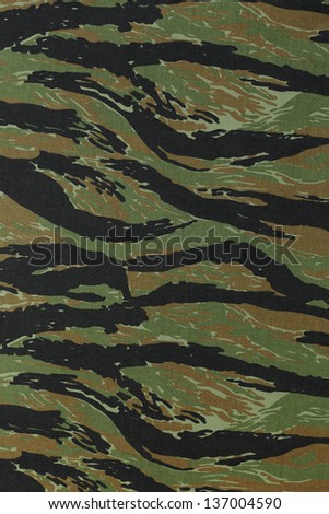US vietnam green tigerstripe camouflage fabric texture background