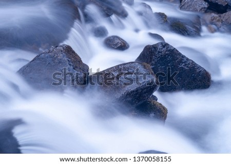 Blurred motion of water