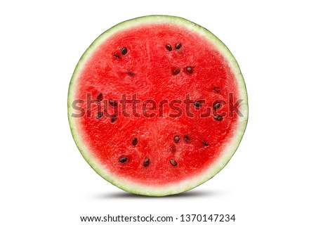 Half watermelon with isolated on white background