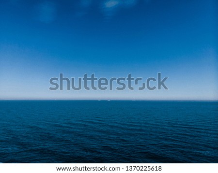 Black sea. Horizon and clouds