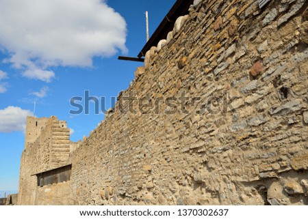 An ancient stone castle wall