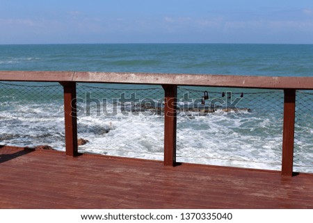 fence on the shores of the Mediterranean