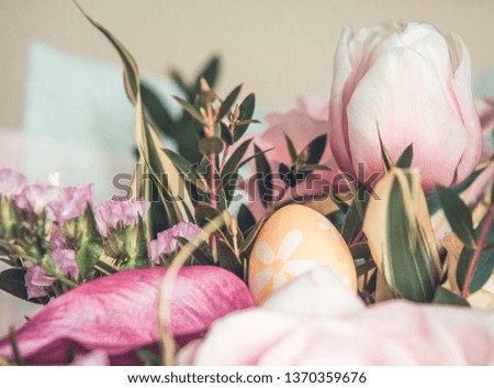 Easter rustic flowers bouquet