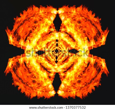 Square Photo Of An Abstract Fire Paint Design