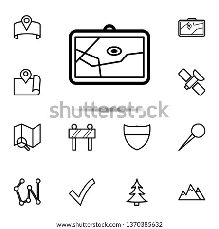map in navigator icon. Navigation icons universal set for web and mobile on white background