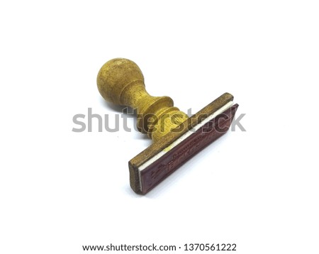 Wood Stamp Stock Photo Image