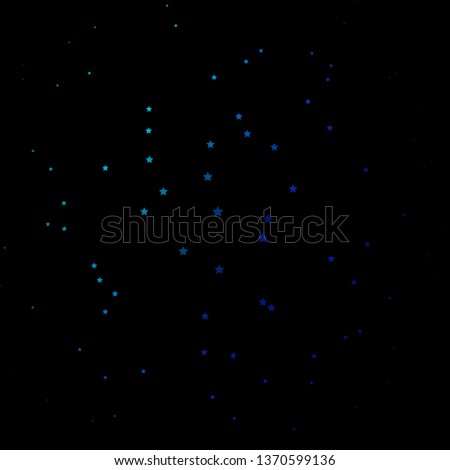 Dark Blue, Green vector pattern with abstract stars. Colorful illustration with abstract gradient stars. Pattern for wrapping gifts.