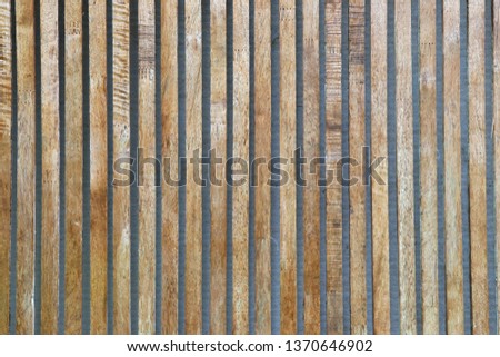 Slat background, arranged in a space between each other.