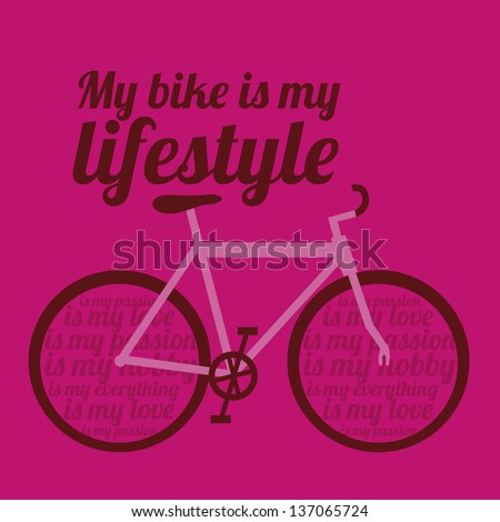 Illustration of Bicycle, Riding on the bicycle, vector illustration