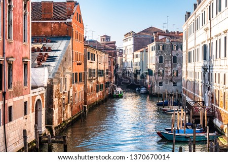 canal in venice - italy - photo