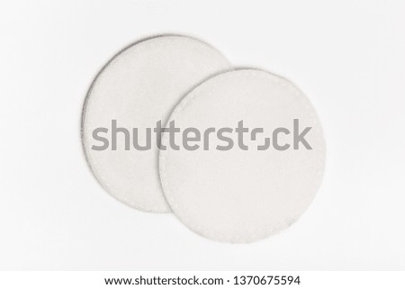 Cotton swabs isolated on a white background. Cotton disks