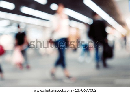 Blurred Background of Airport Departure Terminal 