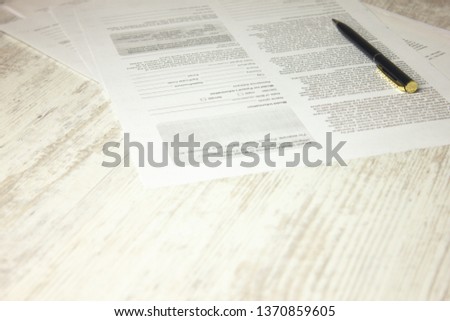 business concept documents on the desktop