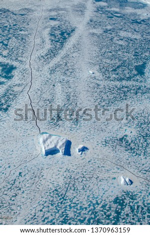 Greenlandic sea ice and icebergs. Pictures taken on the Northwest coast of Greenland.