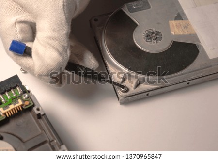 To disassemble a hard drive. To repair a chip or the chip.