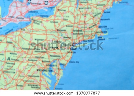 Allentown road map USA