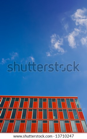 Modern office building and nice blue sky