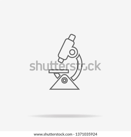 Microscope icon. Vector concept illustration for design.